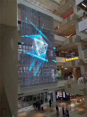 exhibición de la tienda de ventana de vidrio transparente llevado